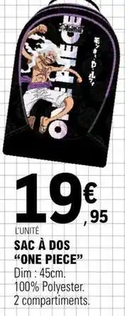 E.Leclerc Dim - sac à dos one piece offre