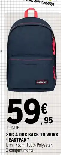E.Leclerc Eastpak - sac à dos back to work offre