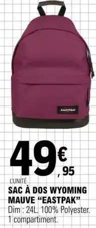 E.Leclerc Eastpak - sac à dos wyoming mauve offre