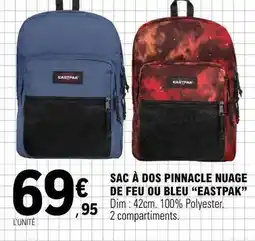 E.Leclerc Eastpak - sac à dos pinnacle nuage de feu ou bleu offre