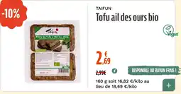 La Vie Claire Tofu ail des ours bio offre