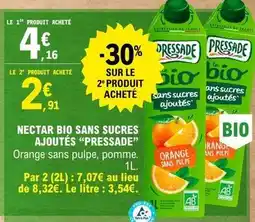 E.Leclerc Pressade - nectar bio sans sucres ajoutés offre