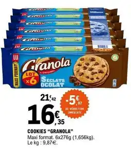 E.Leclerc Lu - cookies granola offre