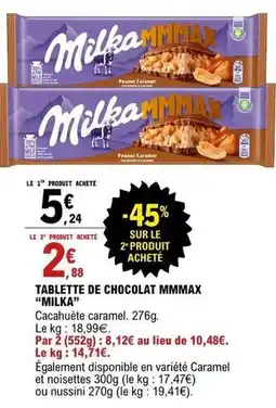 E.Leclerc Milka - tablette de chocolat mmmax offre