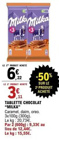 E.Leclerc Milka - tablette chocolat offre