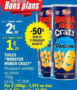 E.Leclerc Vico - tuiles monster munch crazy offre
