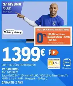E.Leclerc Samsung - tv oled 65 offre