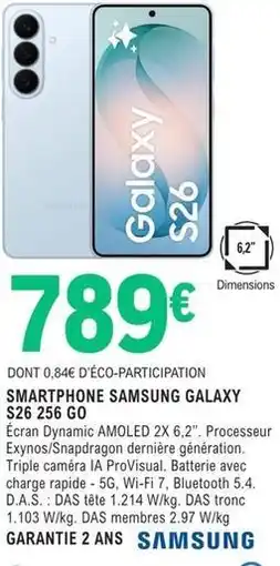 E.Leclerc Samsung - smartphone galaxy s26 256 go offre