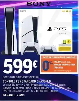 E.Leclerc Sony - console ps5 standard chassis offre