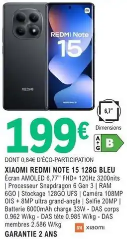 E.Leclerc Xiaomi - redmi note 15 128gb offre