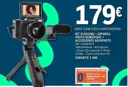 E.Leclerc Agfaphoto - kit vlgginc-appareil photo numerque-accessoires agaphoto offre