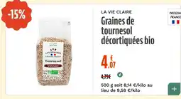 La Vie Claire Graines de tournesol décortiquées bio offre