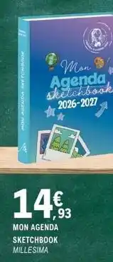 E.Leclerc Mon - agenda sketchbook millesima offre