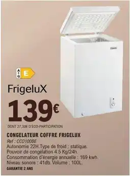 E.Leclerc Frigelux - congelateur coffre offre