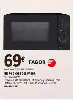 E.Leclerc Fagor - micro ondes 20l offre