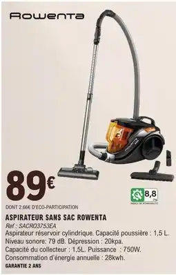 E.Leclerc Rowenta - aspirateur sans sac offre