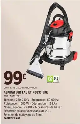 E.Leclerc Db - aspirateur eau et poussiere offre