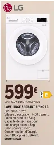 E.Leclerc Lg - lave linge sechant offre