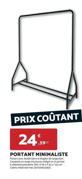 Bricomarché Dim - portant minimaliste offre