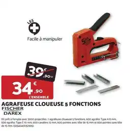 Bricomarché Facile - agrafeuse cloueuse 5 fonctions offre