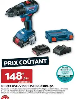 Bricomarché Bosch - perceuse-visseuse gsr 18v-50 offre