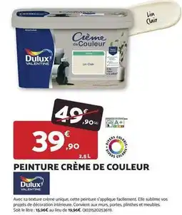 Bricomarché Dulux - peinture crème de couleur offre