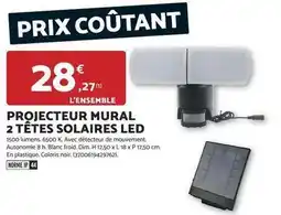 Bricomarché Dim - projecteur mural 2 têtes solaires led offre