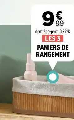 Centrakor Paniers de rangement offre