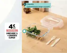 Centrakor Lunch box 1l + couverts clippat offre