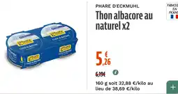 La Vie Claire Thon albacore au naturel x2 offre