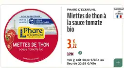 La Vie Claire Miettes de thon à la sauce tomate bio offre