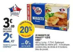 E.Leclerc E.leclerc - 20 nuggets de poulet offre