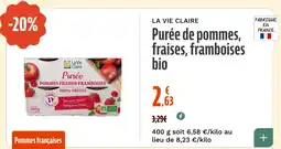 La Vie Claire Purée de pommes, fraises, framboises bio offre