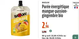 La Vie Claire Purée énergétique mangue-passion- gingembre bio offre