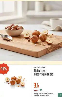 La Vie Claire Noisettes décortiquées bio offre