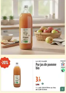 La Vie Claire Purjus de pomme bio offre