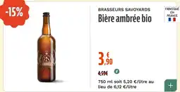 La Vie Claire Bière ambrée bio offre