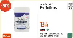 La Vie Claire Probiotiques offre