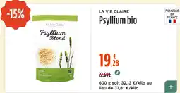 La Vie Claire Psyllium bio offre
