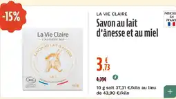 La Vie Claire Savon au lait d'ânesse et au miel offre