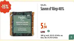 La Vie Claire Savon d'Alep 40% offre