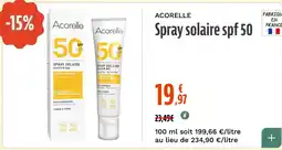 La Vie Claire Spray solaire spf 50 offre