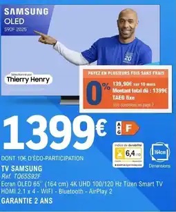 E.Leclerc Espace Culturel TV SAMSUNG offre