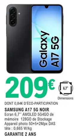 E.Leclerc Espace Culturel SAMSUNG A17 5G NOIR offre