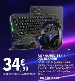 E.Leclerc Espace Culturel PACK GAMING 4-EN-1 COMBO ARGON offre