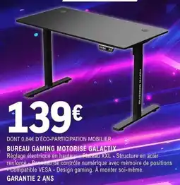 E.Leclerc Espace Culturel BUREAU GAMING MOTORISÉ GALACTIX offre