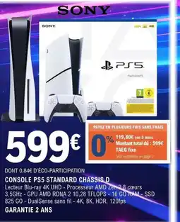 E.Leclerc Espace Culturel CONSOLE PS5 STANDARD CHASSIS D offre