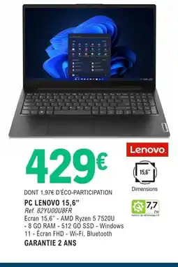 E.Leclerc Espace Culturel PC LENOVO 15,6” offre