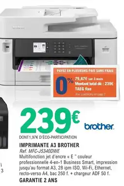 E.Leclerc Espace Culturel IMPRIMANTE A3 BROTHER offre
