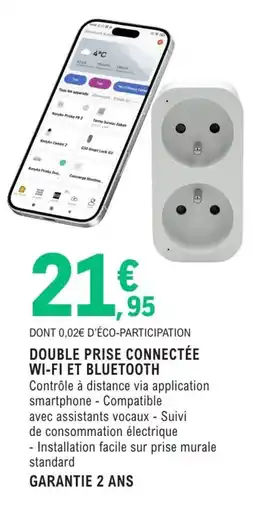 E.Leclerc Espace Culturel DOUBLE PRISE CONNECTÉE WI-FI ET BLUETOOTH offre